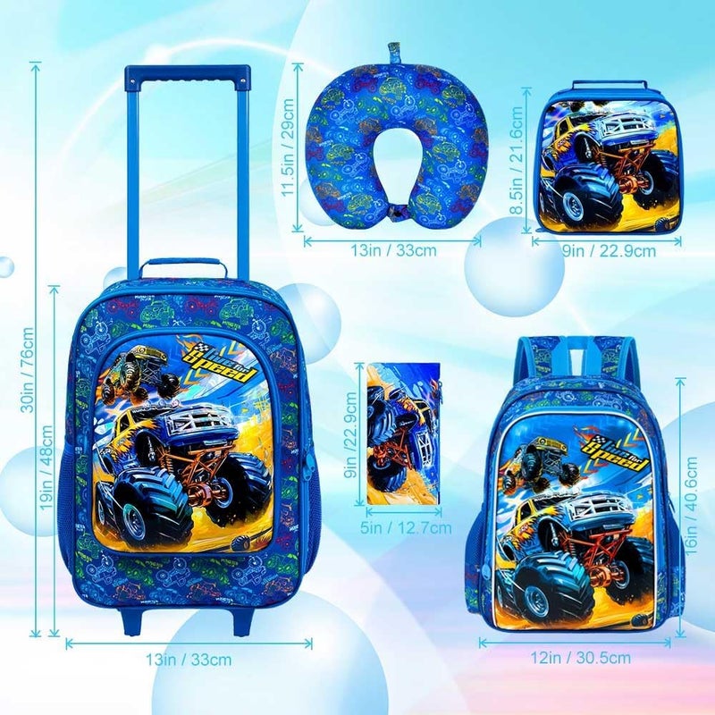KLFVB Kids Luggage for Boys Girls, Cute Rolling Wheels Suitcase for Toddler, Children Travel Carry on Suitcase - Image 3